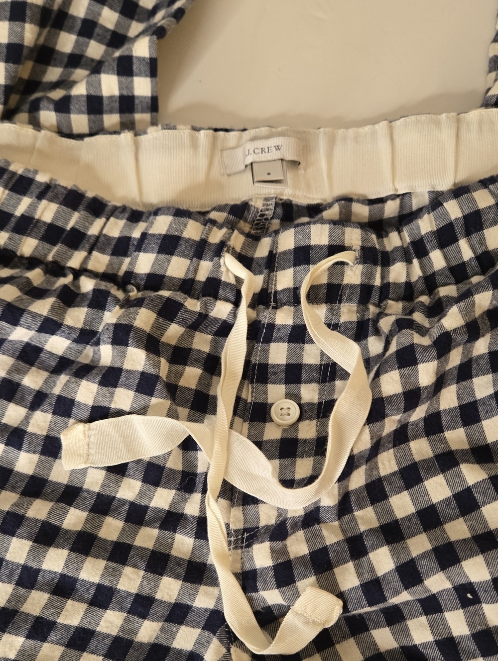 J Crew Flannel Black And White Check Pajamas Size Small - Picture 3 of 8